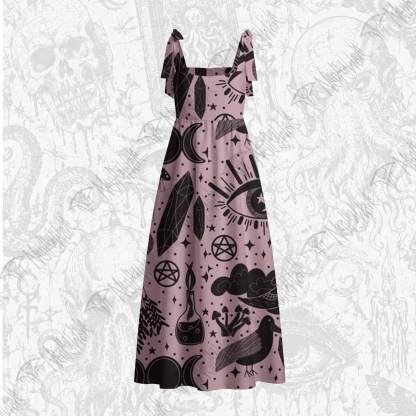 Mystic Whimsy Tie Shoulder Maxi Dress