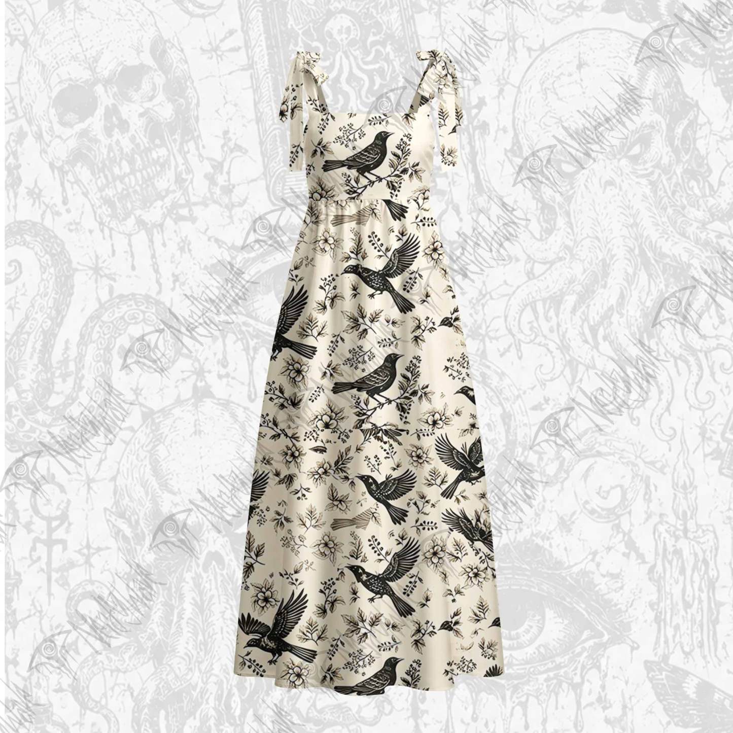 Raven's Meadow Tie Shoulder Maxi Dress