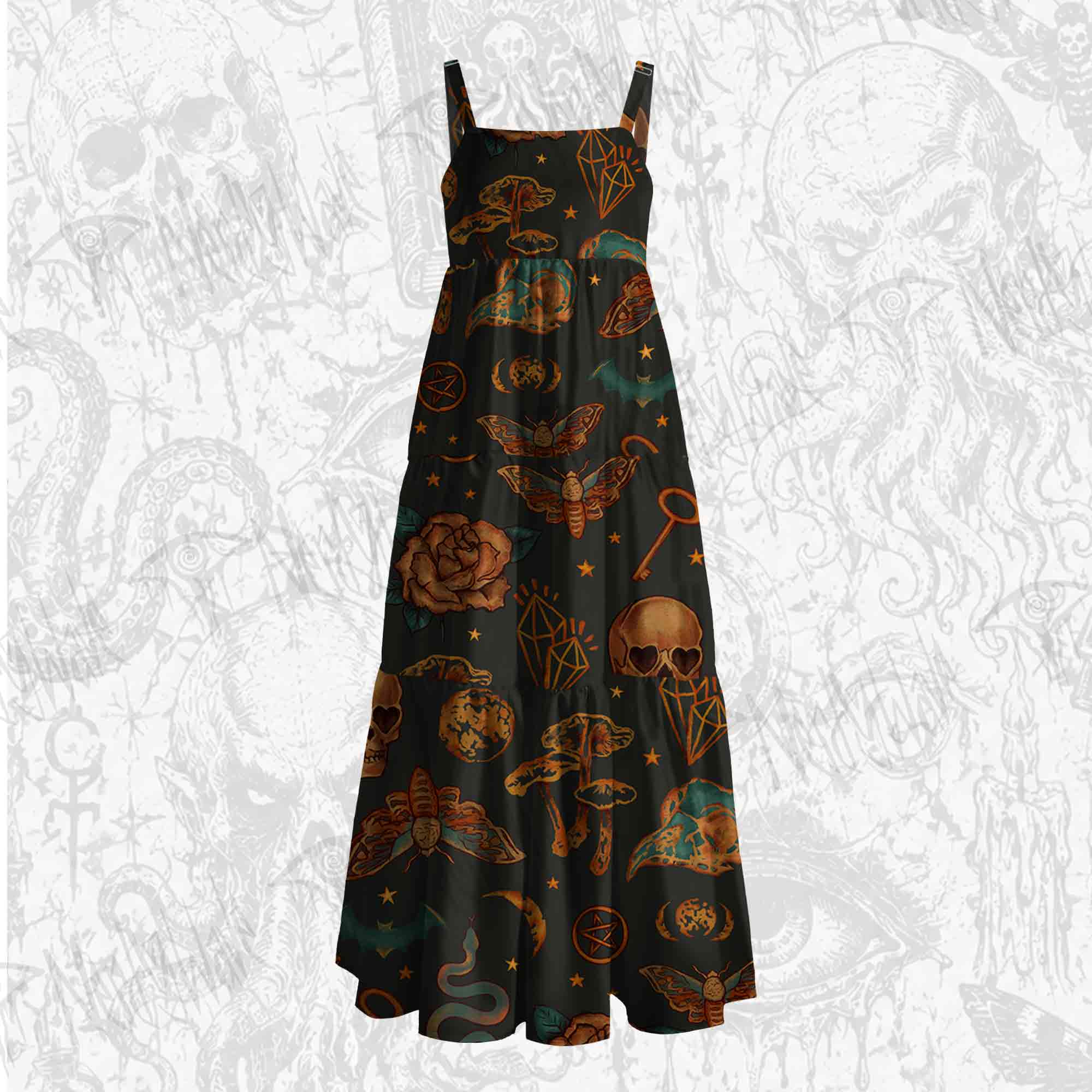 Magic Ingredients Wide Straps Maxi Dress