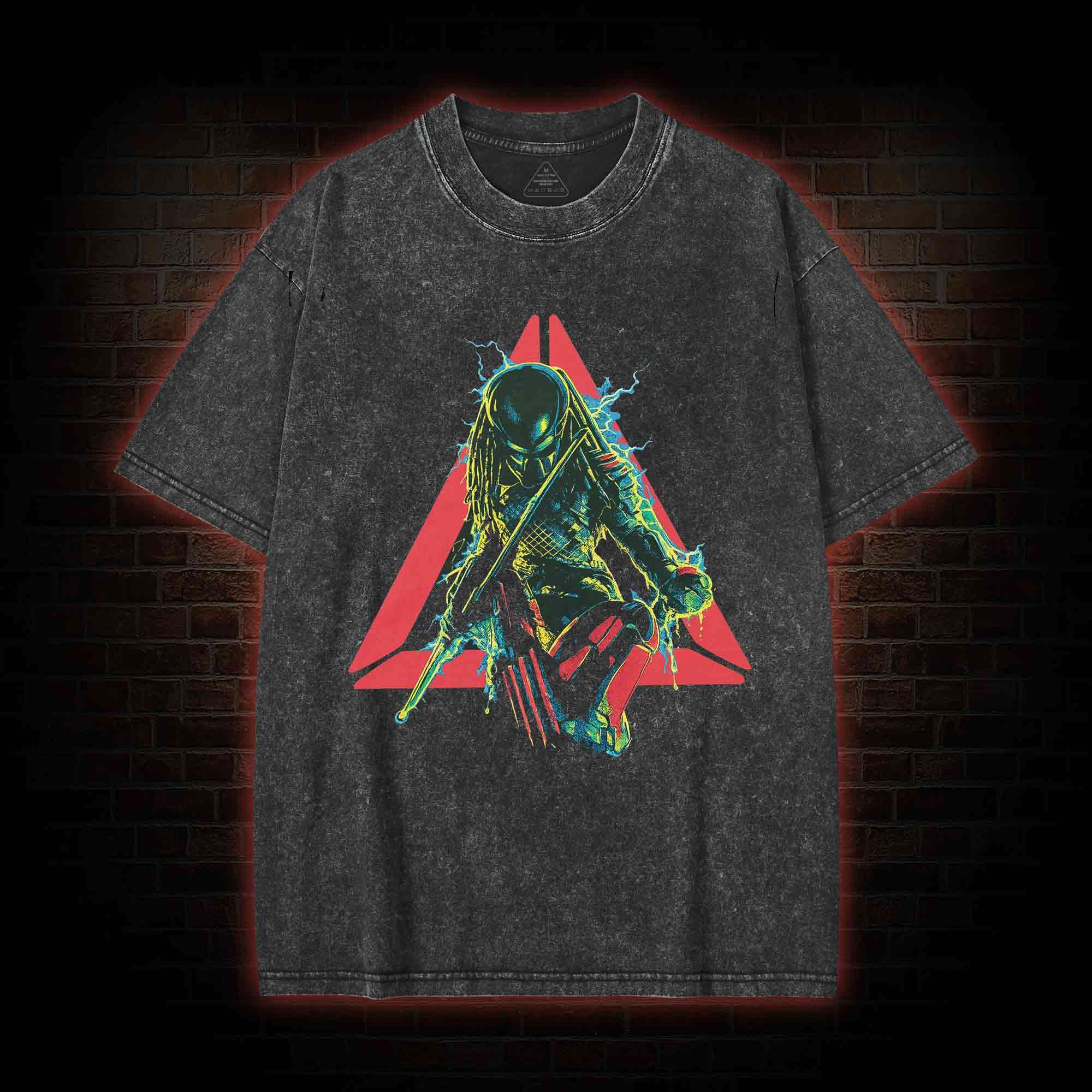 Retro Cult Alien Hunter Washed T-shirt