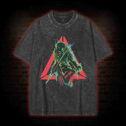 Retro Cult Alien Hunter Washed T-shirt