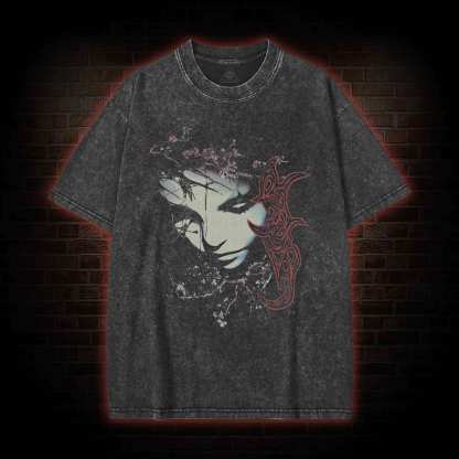 Grunge Style Graphic Washed T-shirt