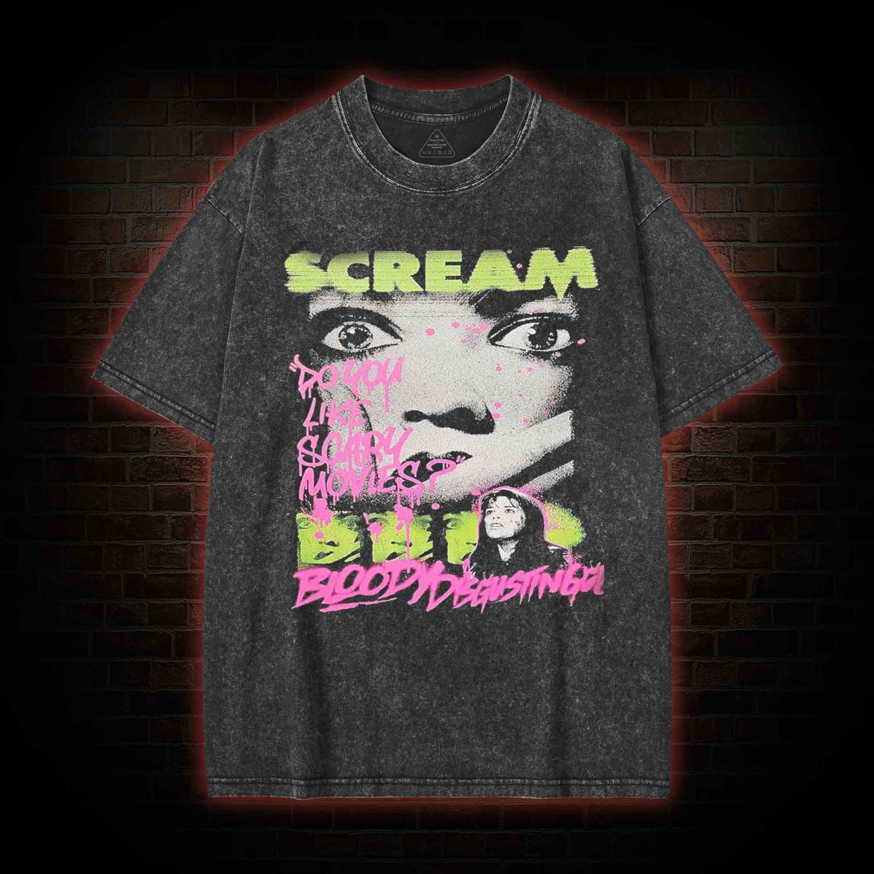 Do You Like Scary Movies? Vintage Movie Washed T-shirt