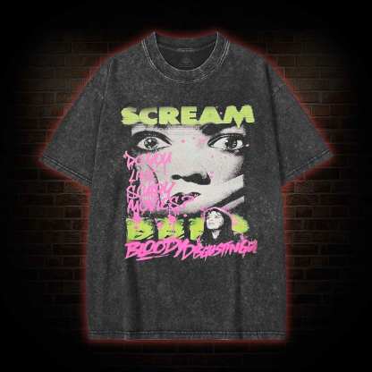 Do You Like Scary Movies? Vintage Movie Washed T-shirt