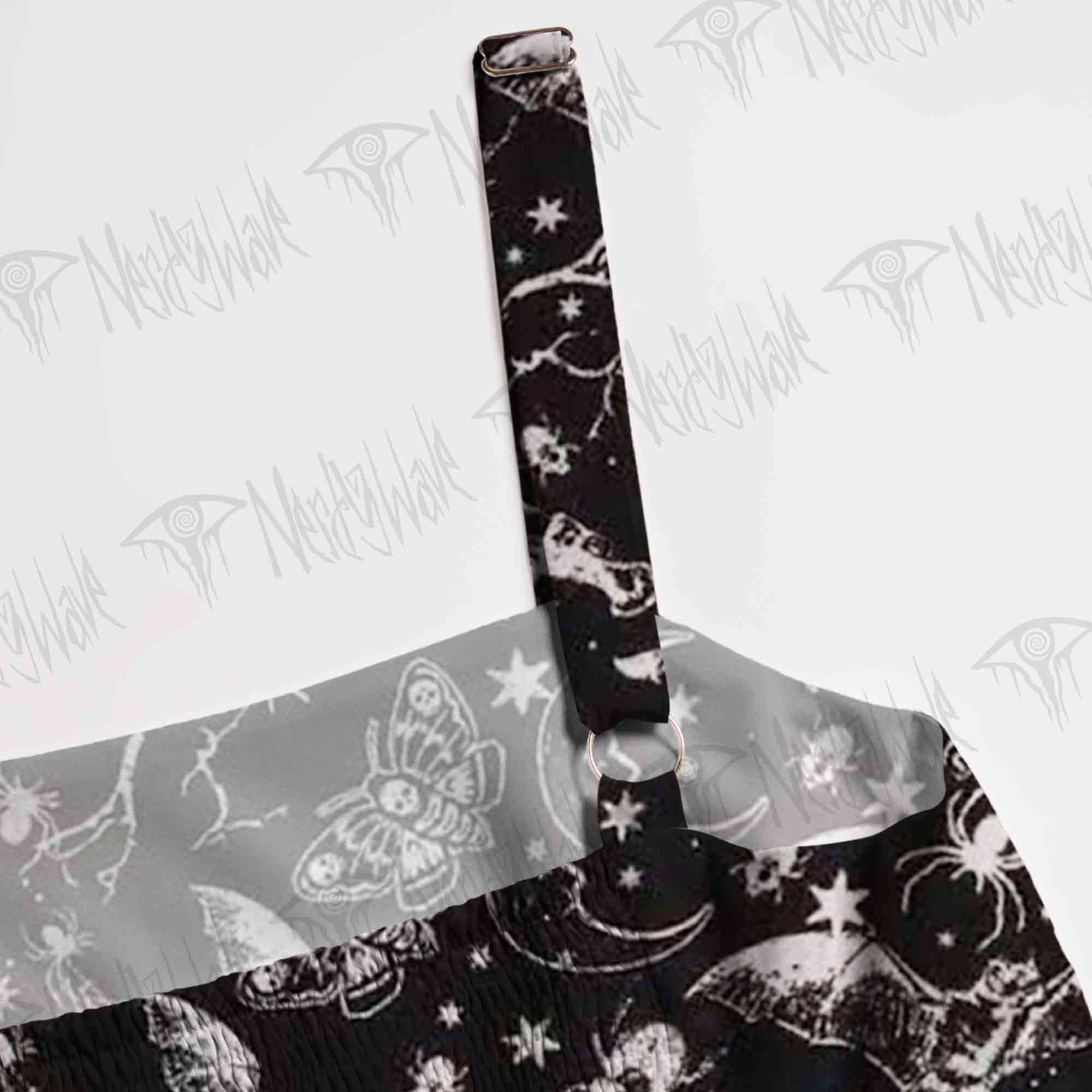 Death's Head Moth Wide Straps Maxi Dress