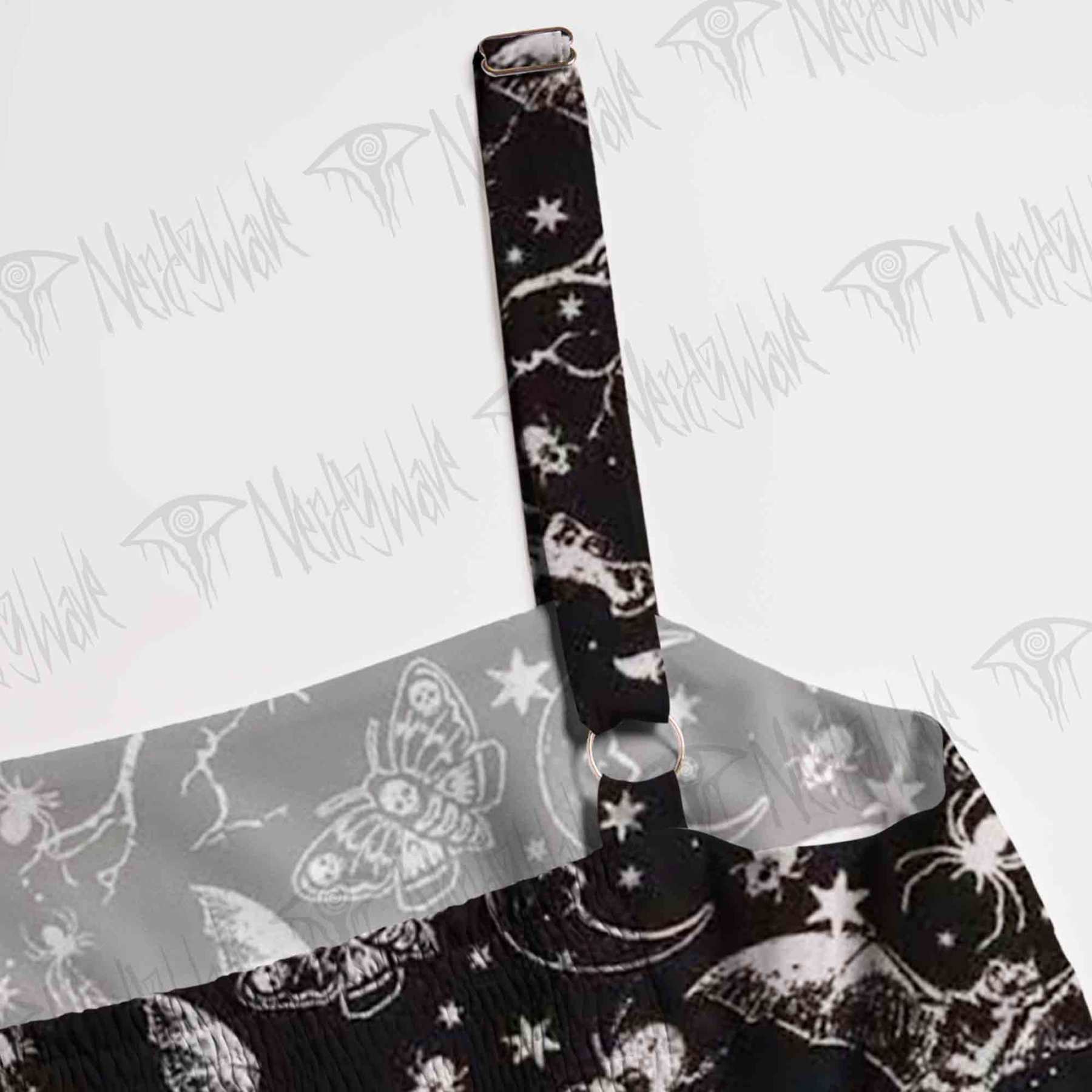 Death's Head Moth Wide Straps Maxi Dress