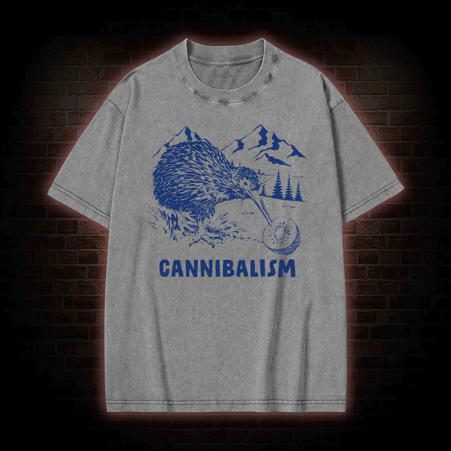 Kiwi Cannibalism Washed T-shirt