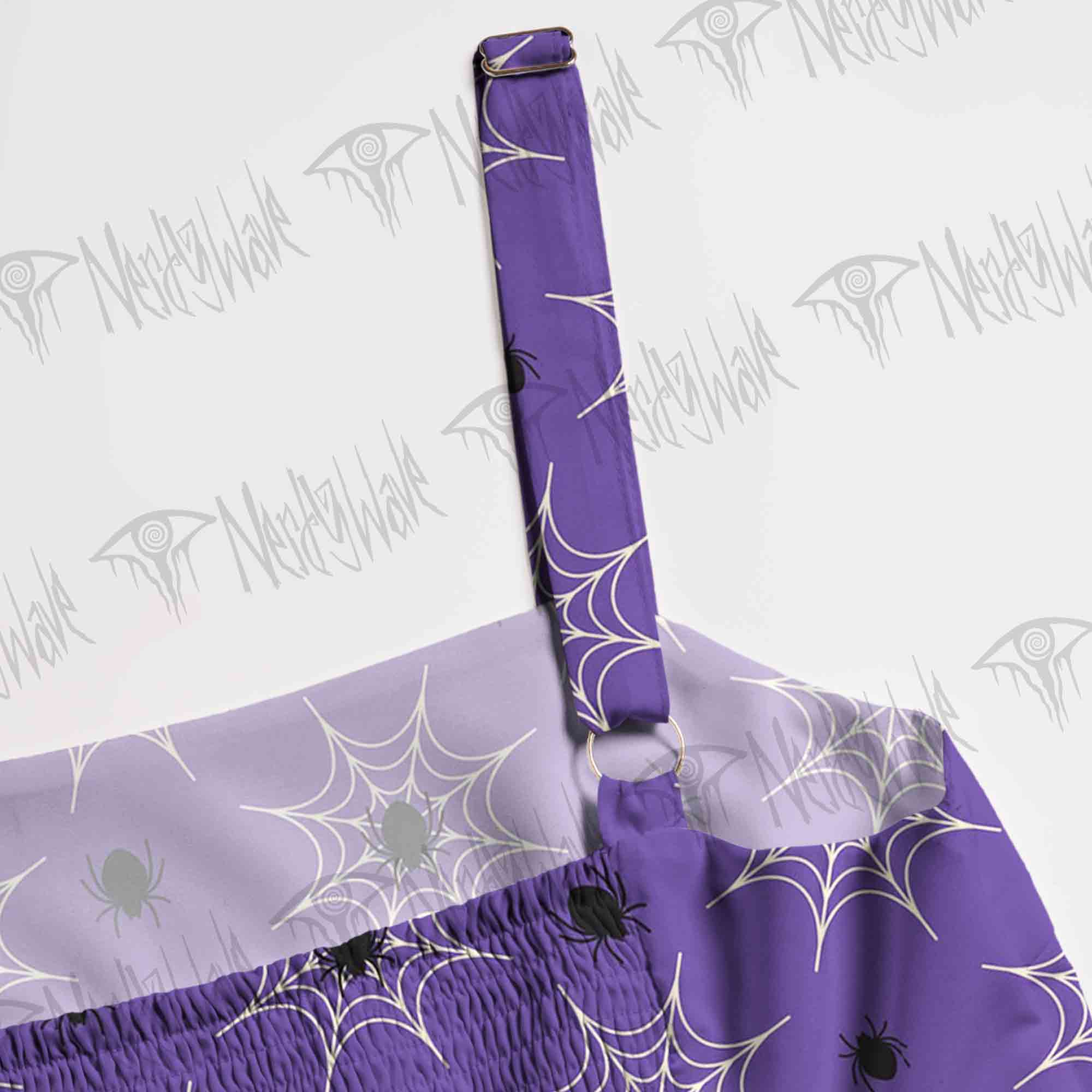Spiders and Webs Wide Straps Maxi Dress