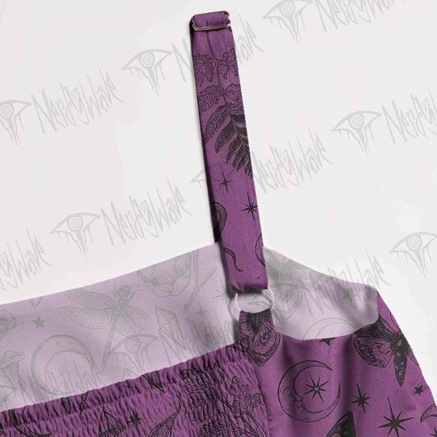Witchy Aesthetic Wide Straps Maxi Dress