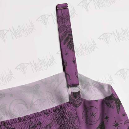 Witchy Aesthetic Wide Straps Maxi Dress