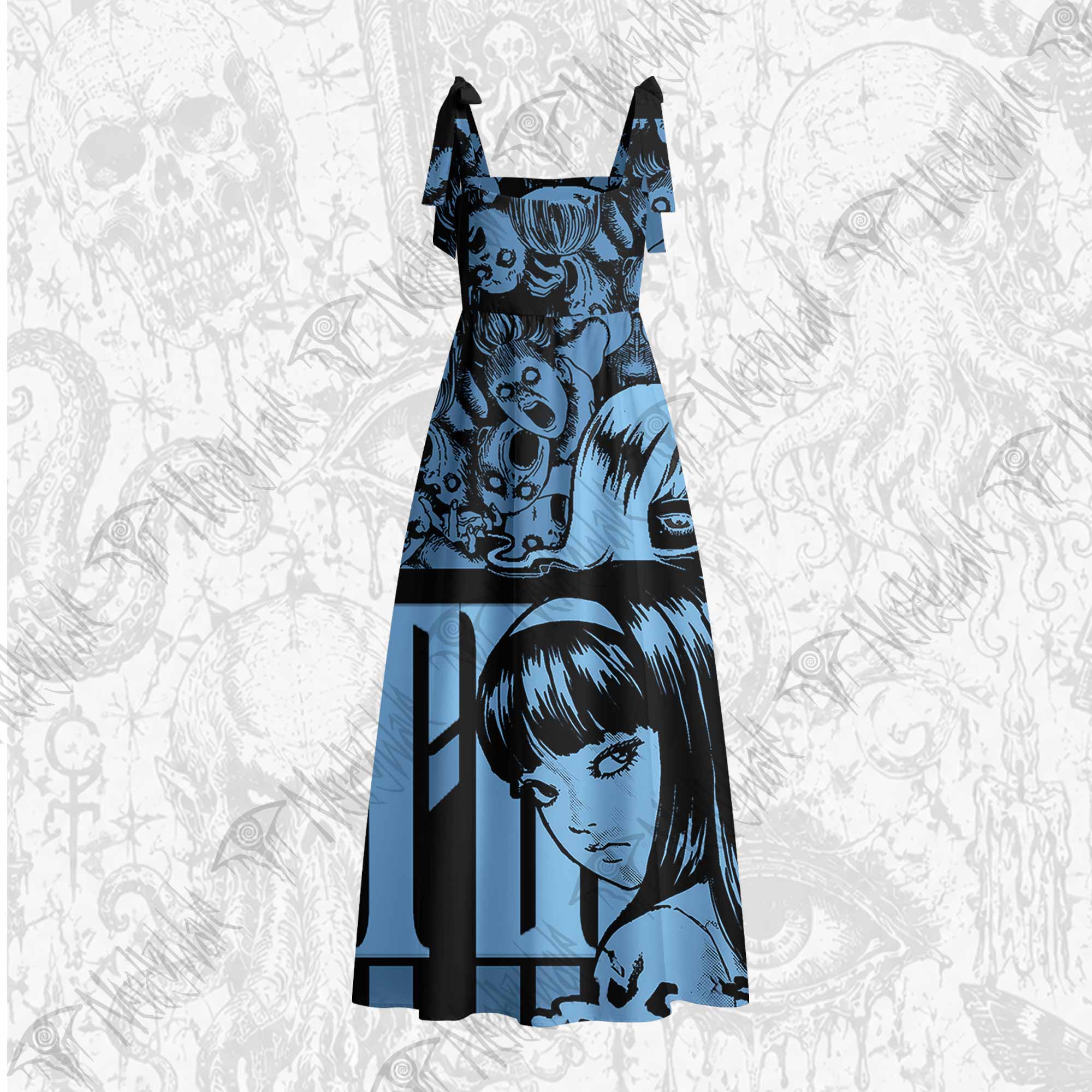 Do not Look at Me with Those Eyes Tie Shoulder Maxi Dress