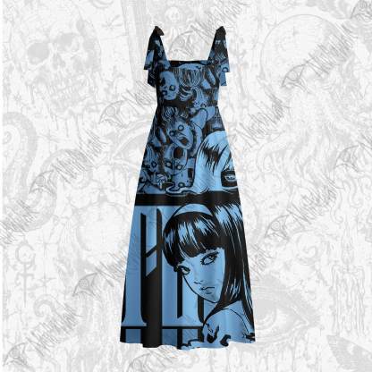 Do not Look at Me with Those Eyes Tie Shoulder Maxi Dress