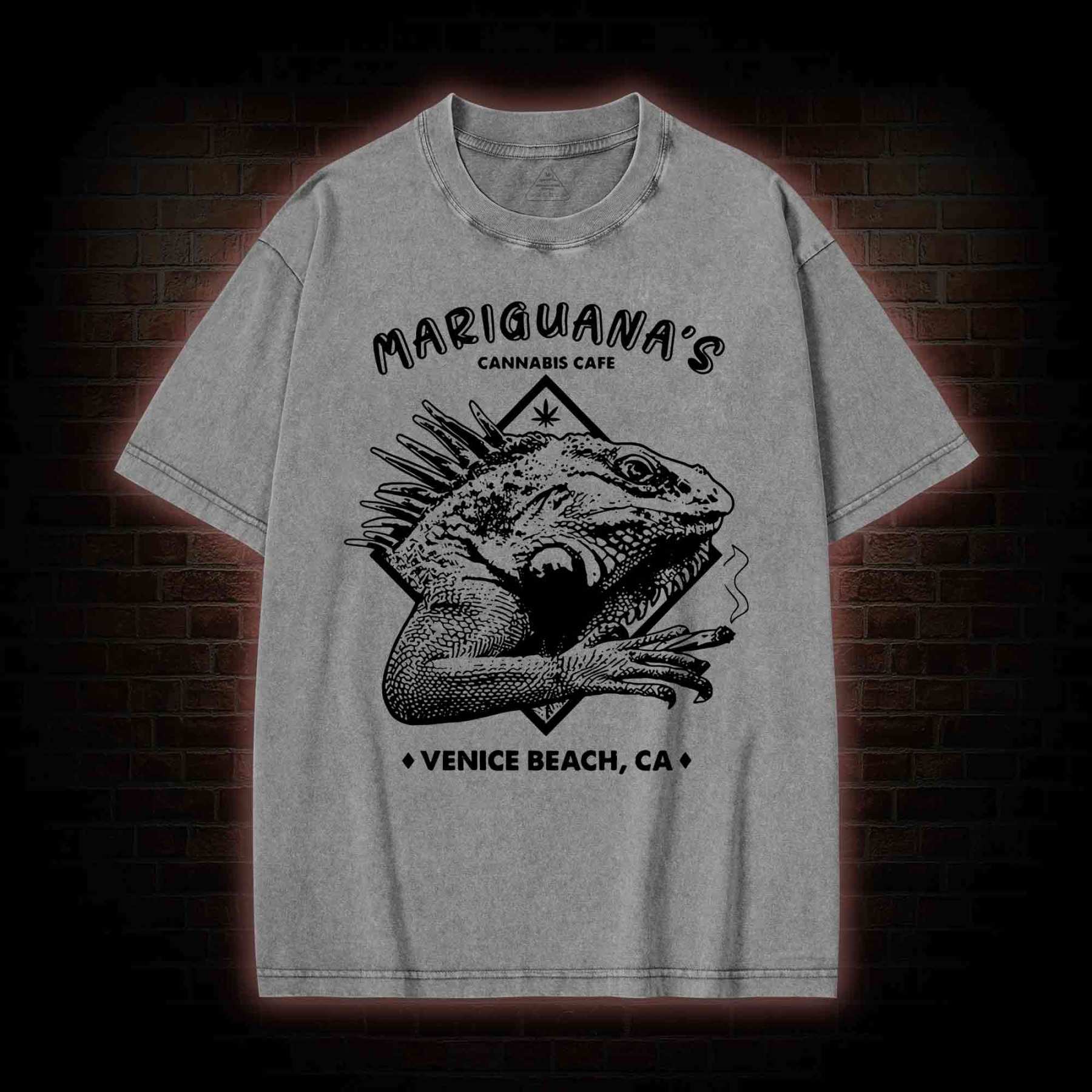 Mariguana's Cannabis Cafe Washed T-shirt