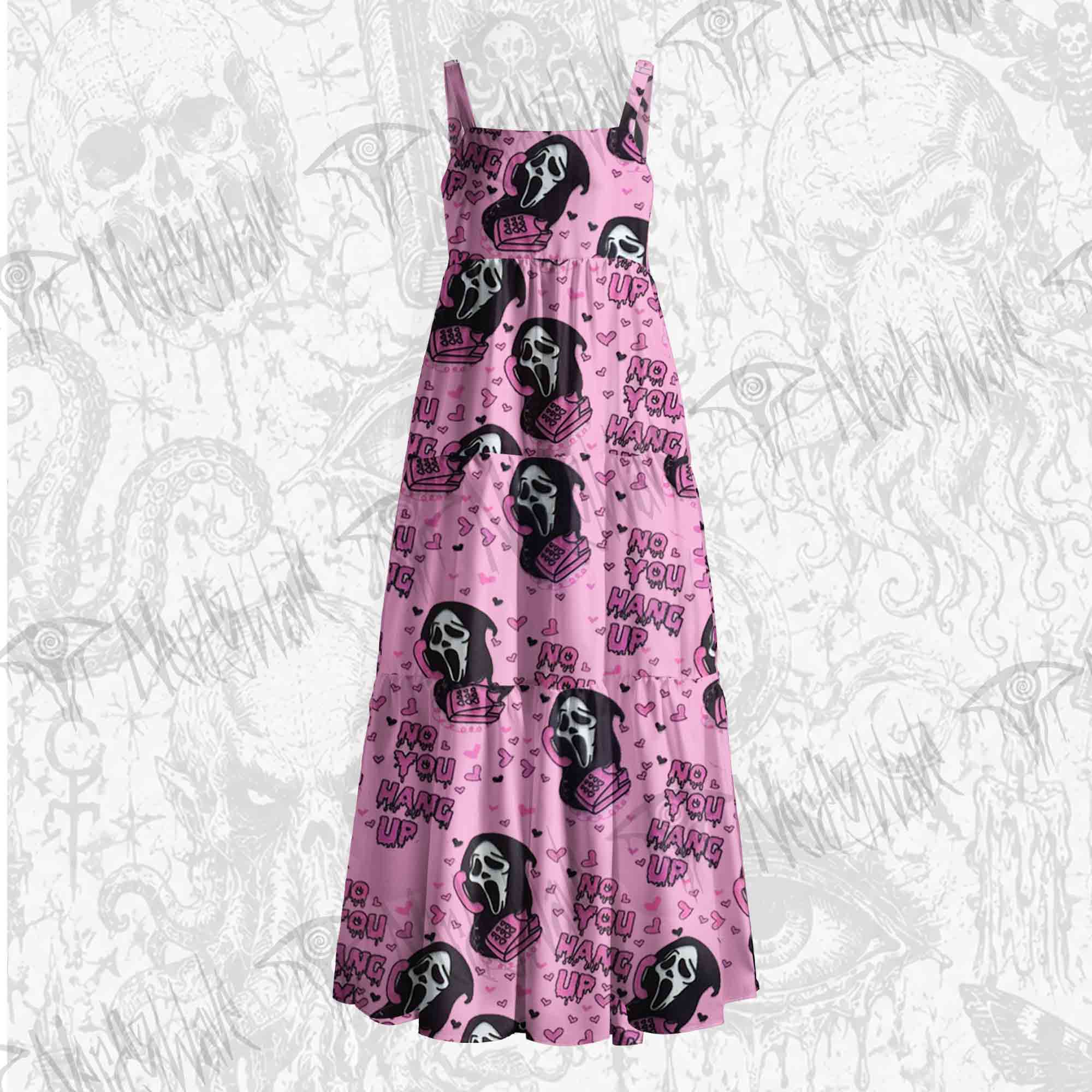 No You Hang Up Wide Straps Maxi Dress