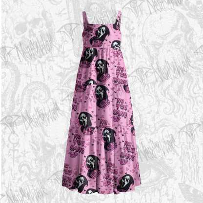 No You Hang Up Wide Straps Maxi Dress
