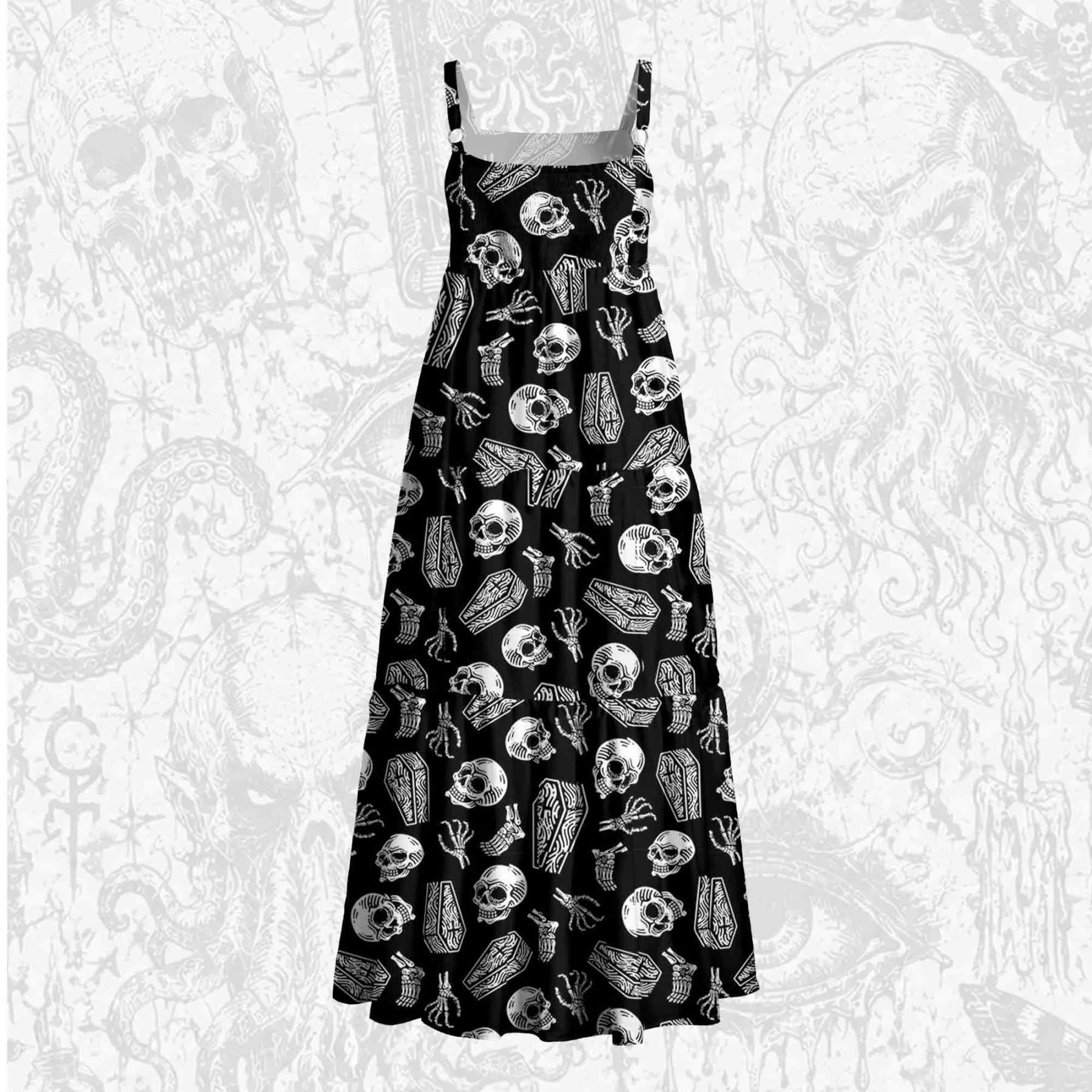 Coffin Crawler Wide Straps Maxi Dress