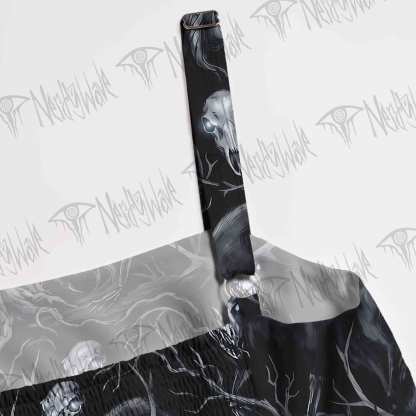 Wendigo Folk Horror Wide Straps Maxi Dress