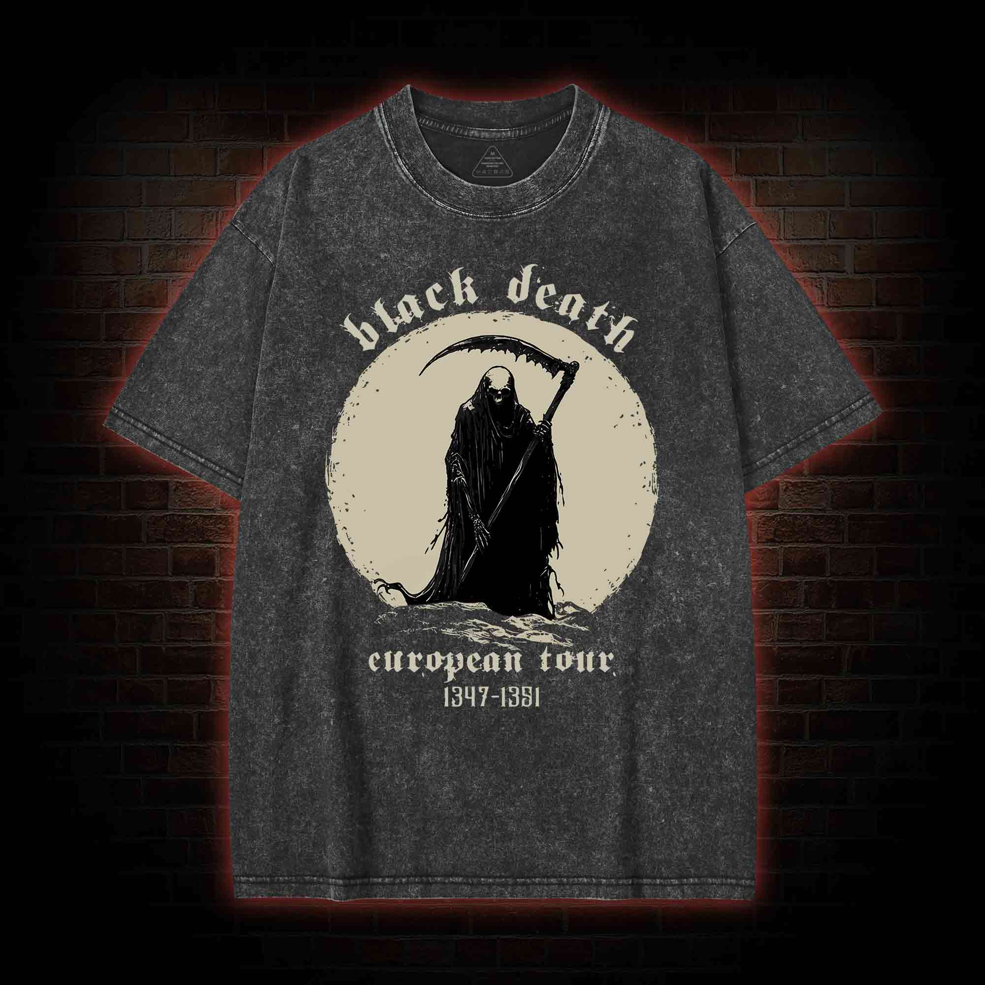 Black Death European Tour Washed T-shirt