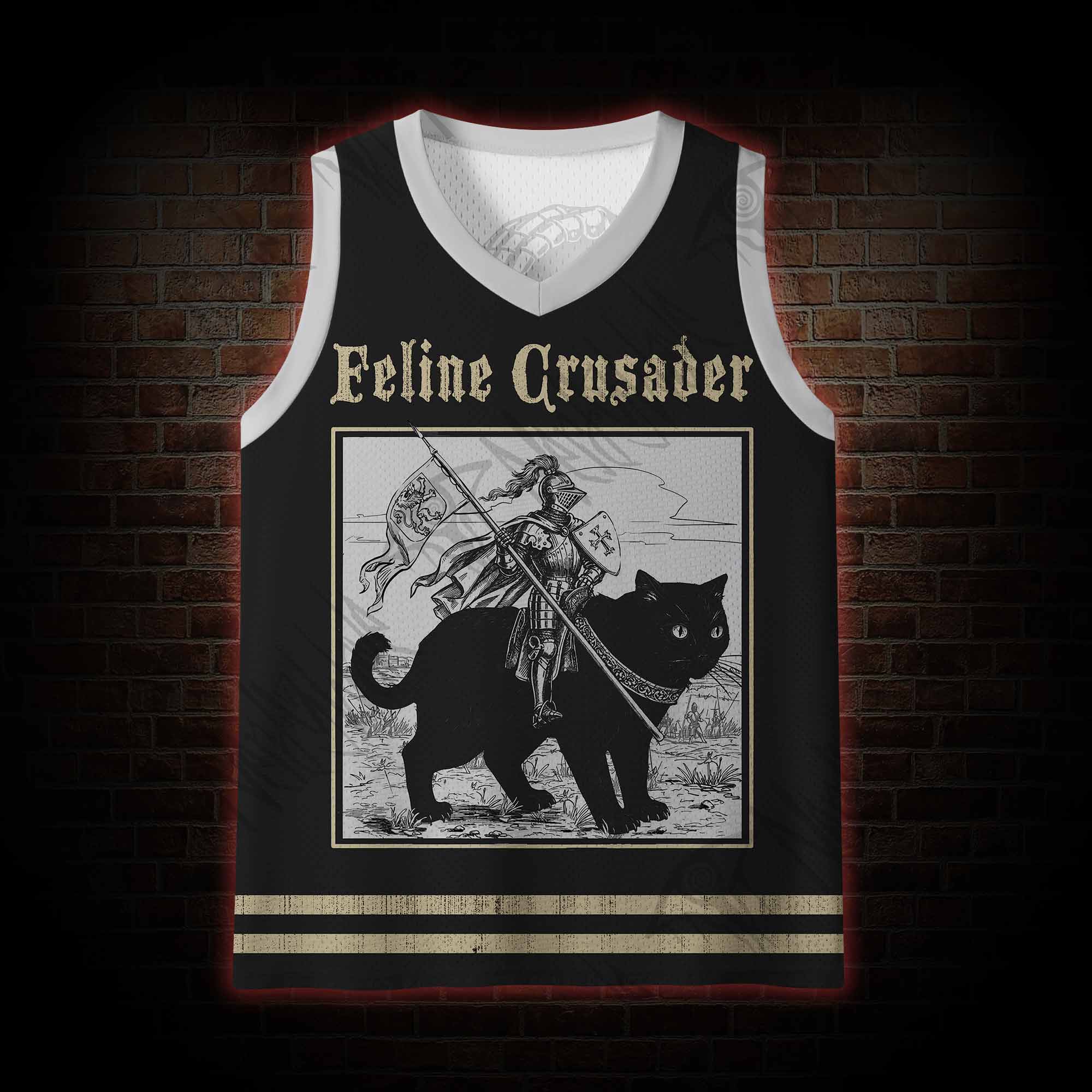 Feline Crusader Mesh Jersey Tank Top