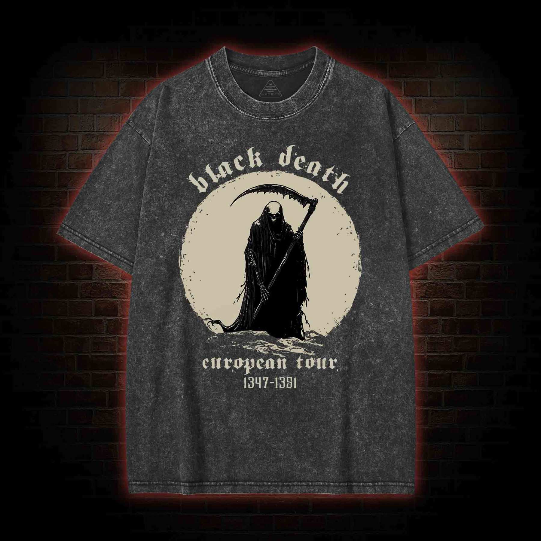 Black Death European Tour Washed T-shirt