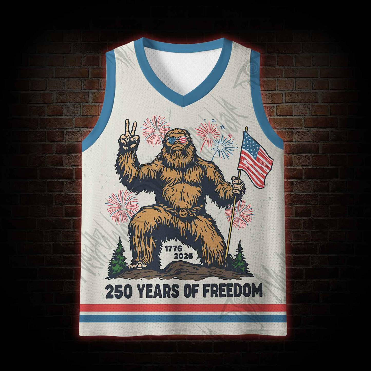 Bigfoot Believes in Freedom Mesh Jersey Tank Top