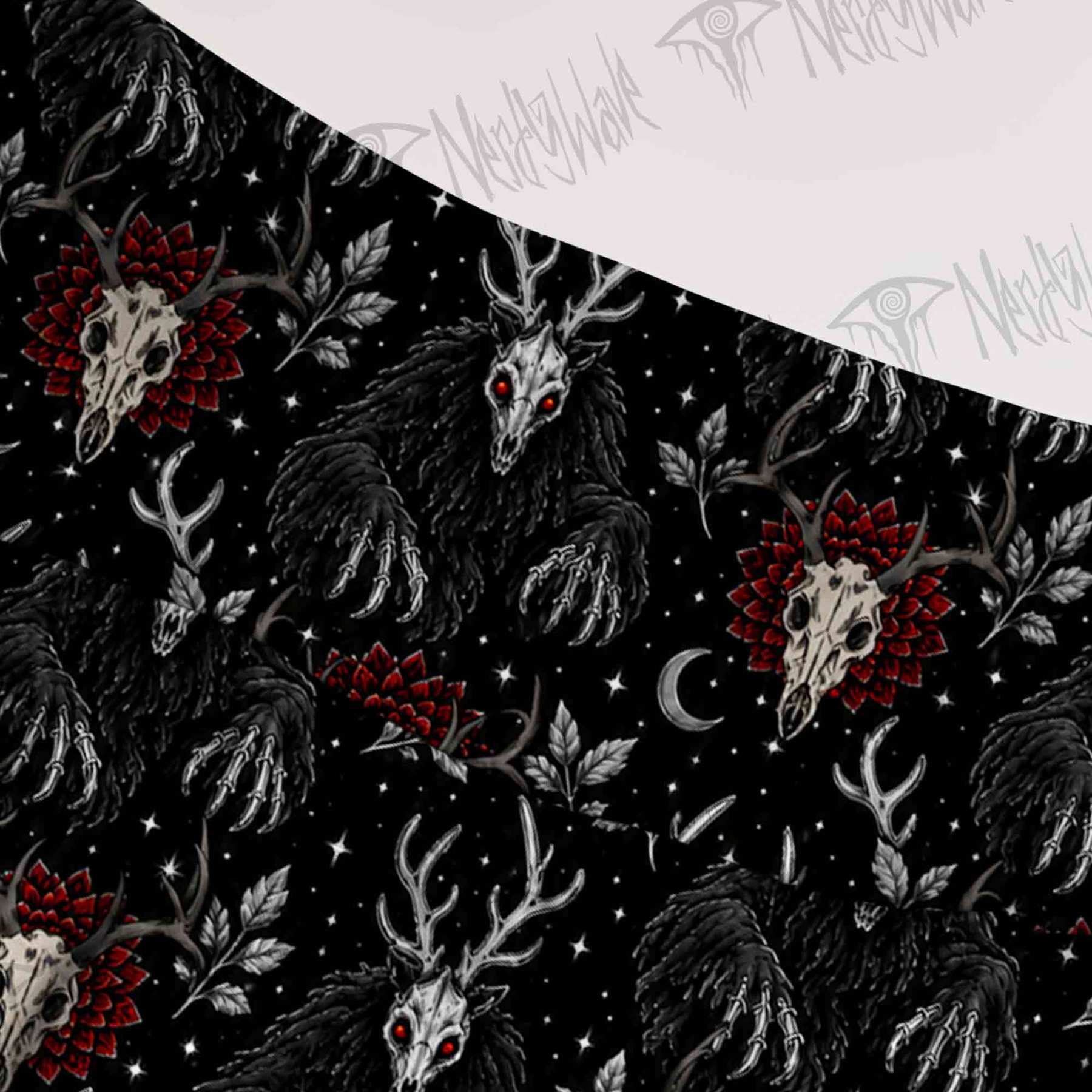 Wendigo Skulls Tiered Skirt