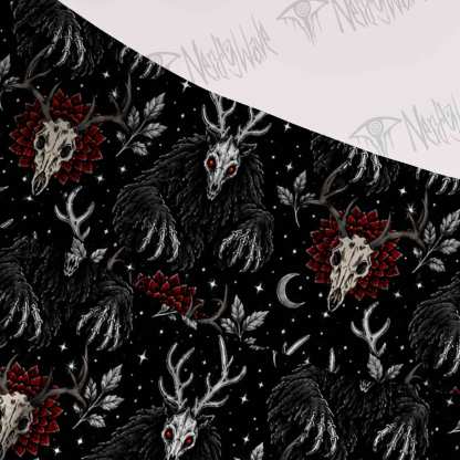 Wendigo Skulls Tiered Skirt