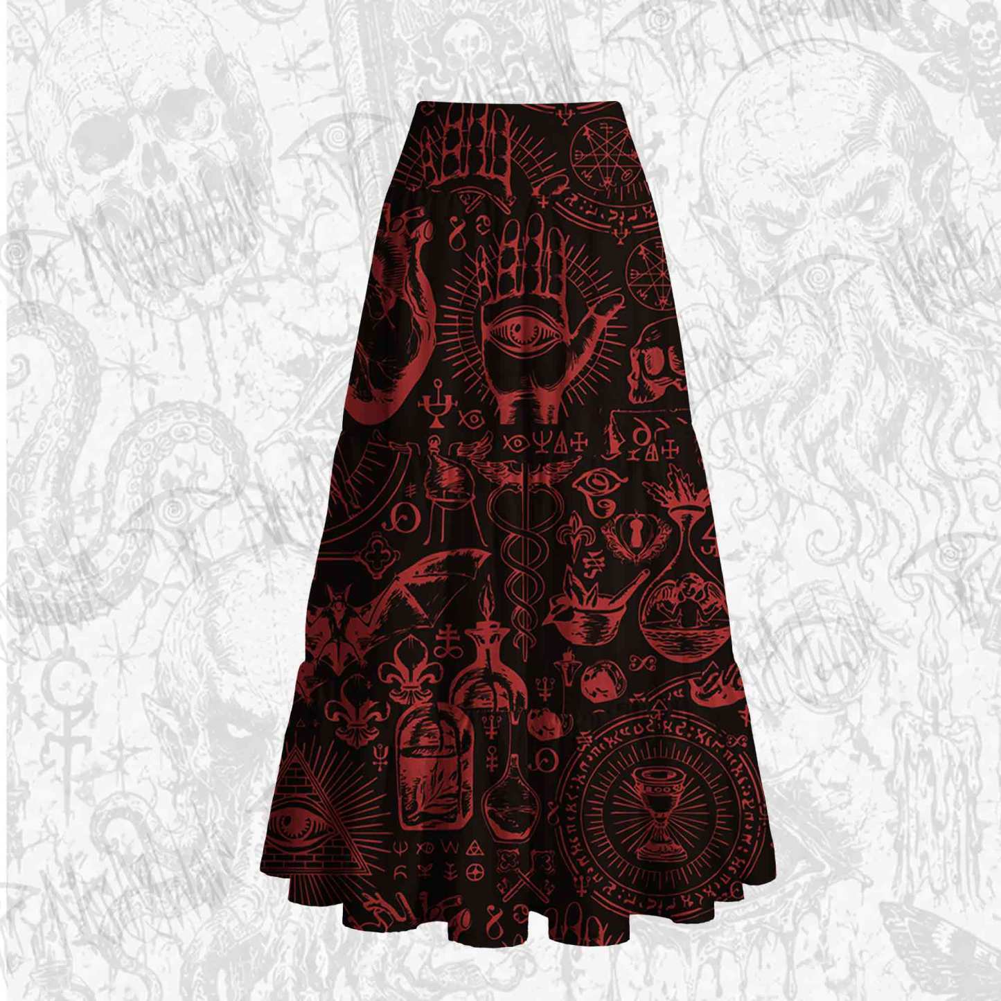 Occultism Tiered Skirt