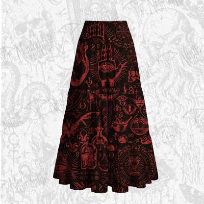 Occultism Tiered Skirt