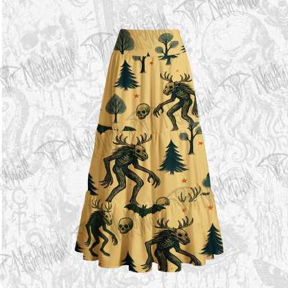 Wendigo in the Forest Tiered Skirt