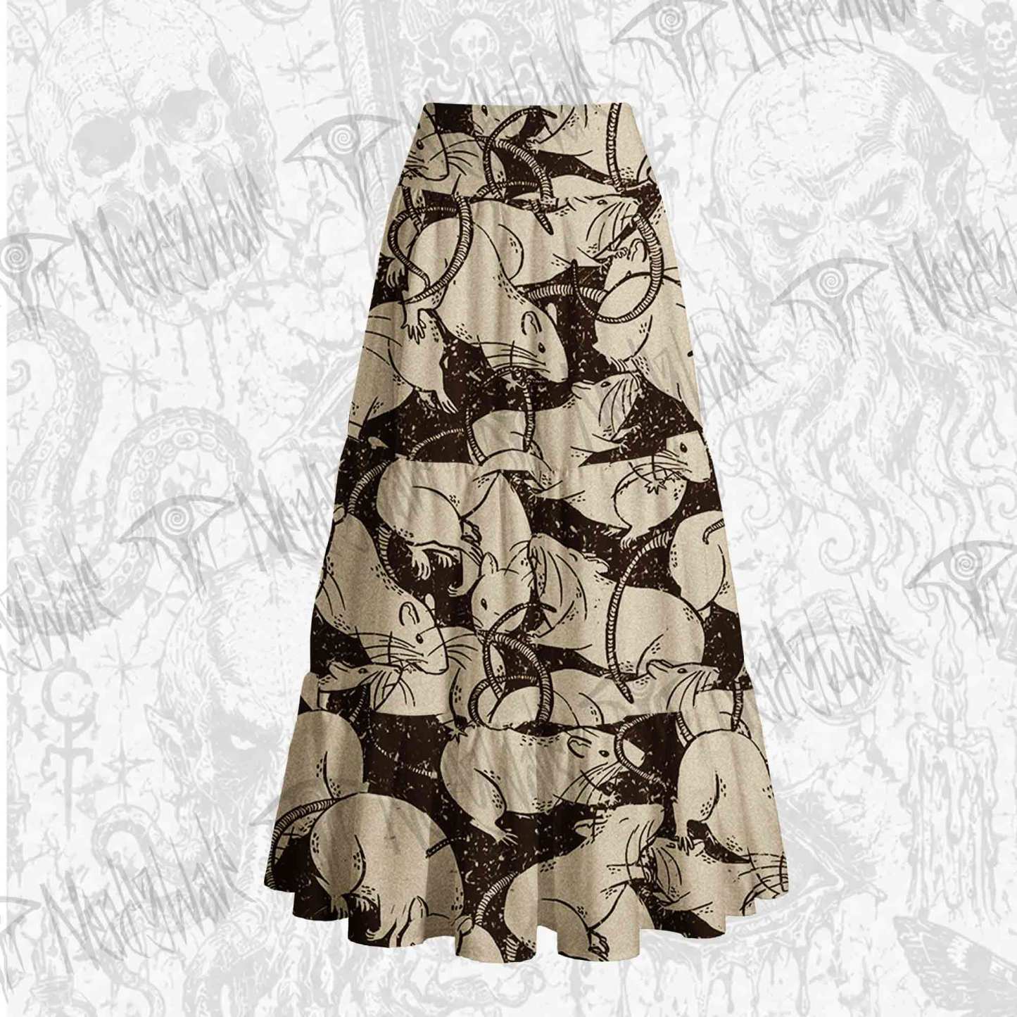 Black Death Cake Tiered Skirt