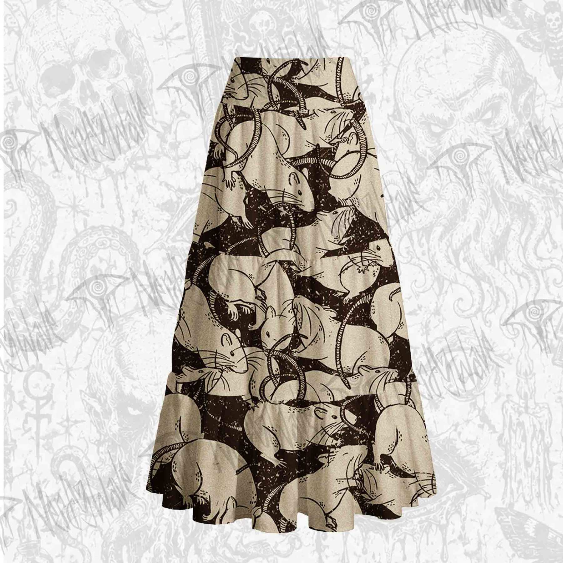 Black Death Cake Tiered Skirt