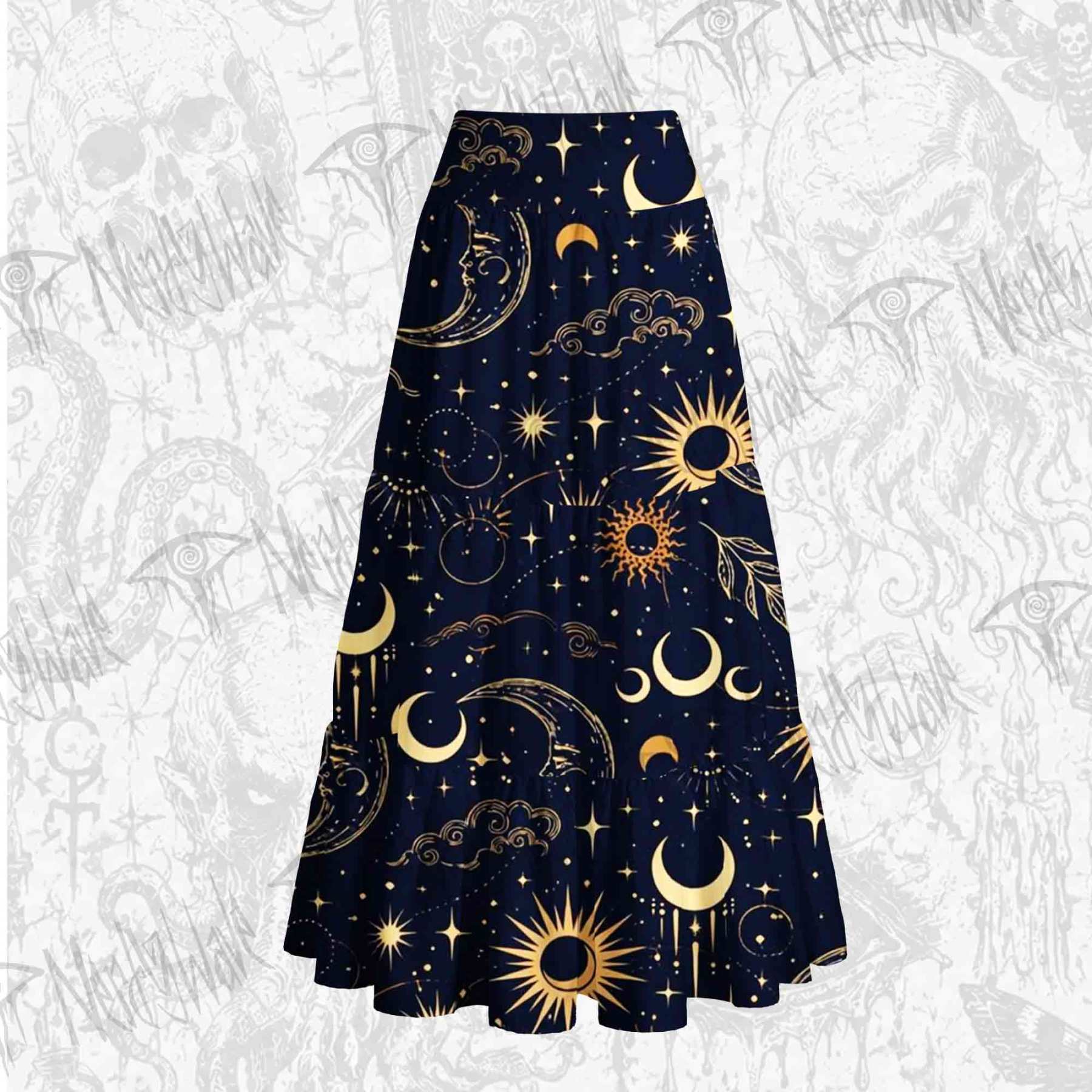 Celestial Aesthetic Cake Tiered Skirt