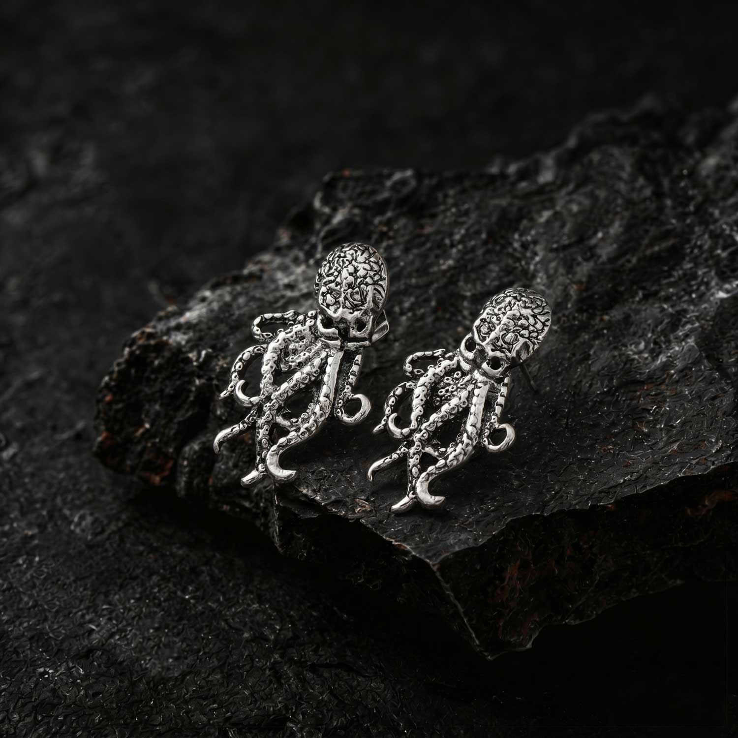 Octopus Front Back Earrings