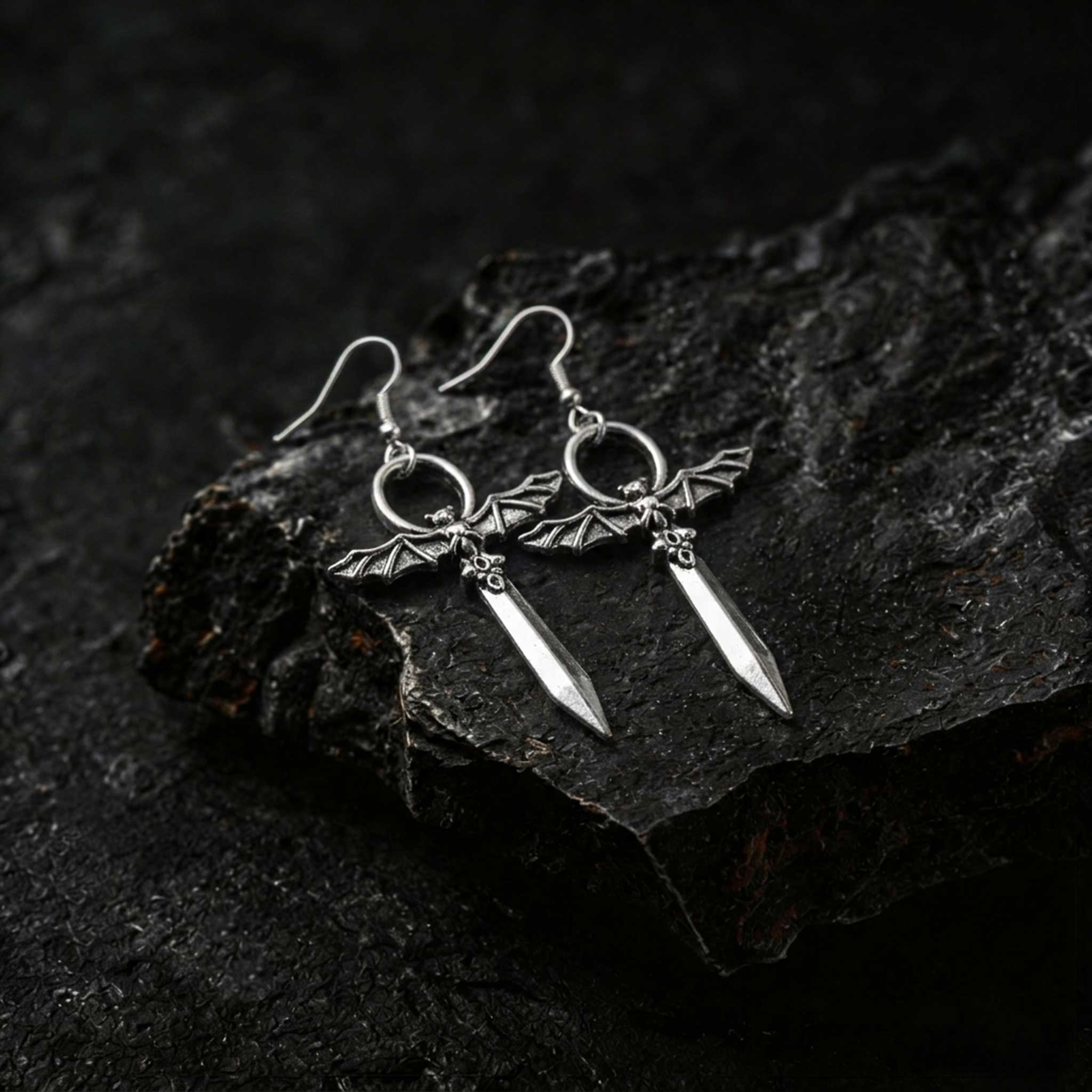 Winged Dagger Earrings