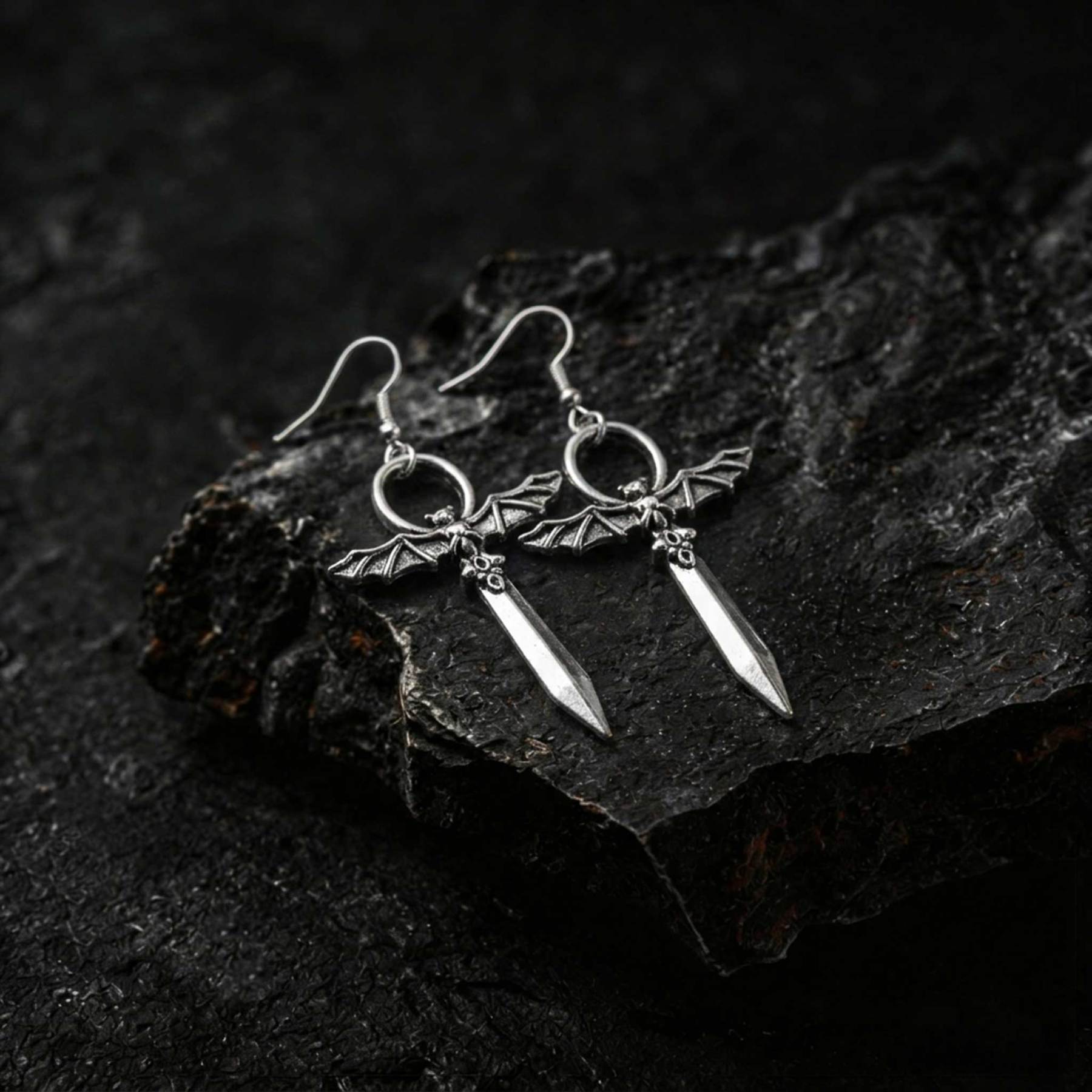 Winged Dagger Earrings