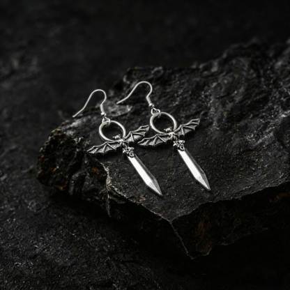 Winged Dagger Earrings