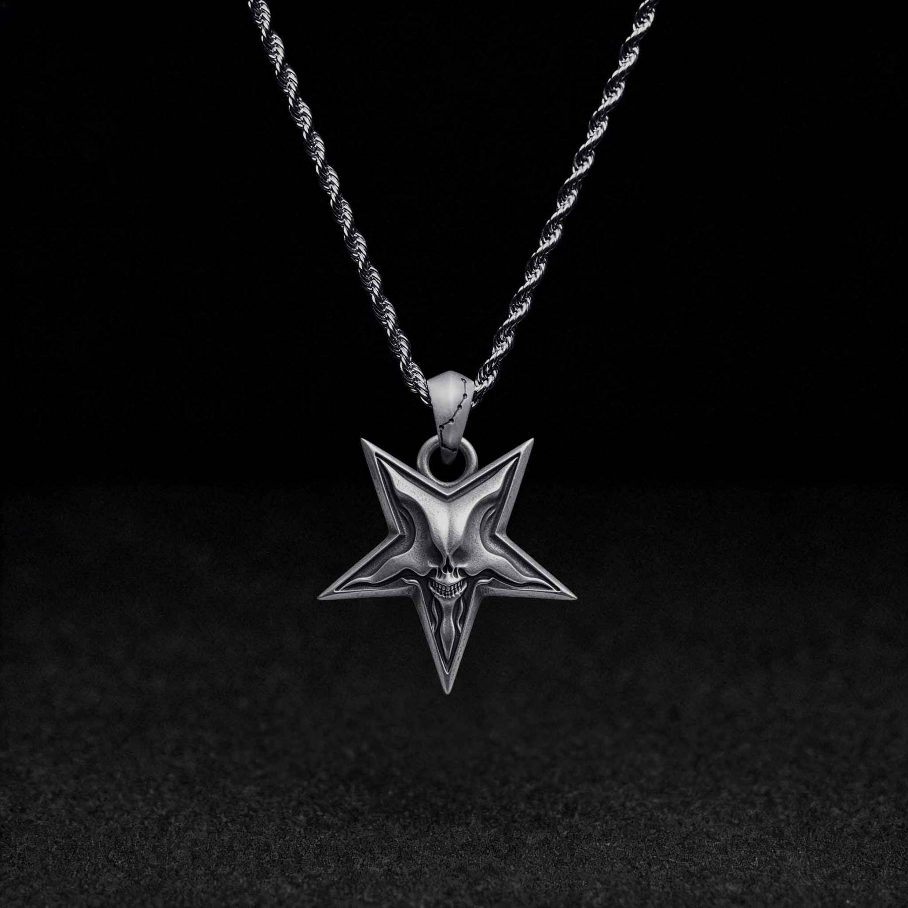 Baphomet Demon Chaos Star Necklace