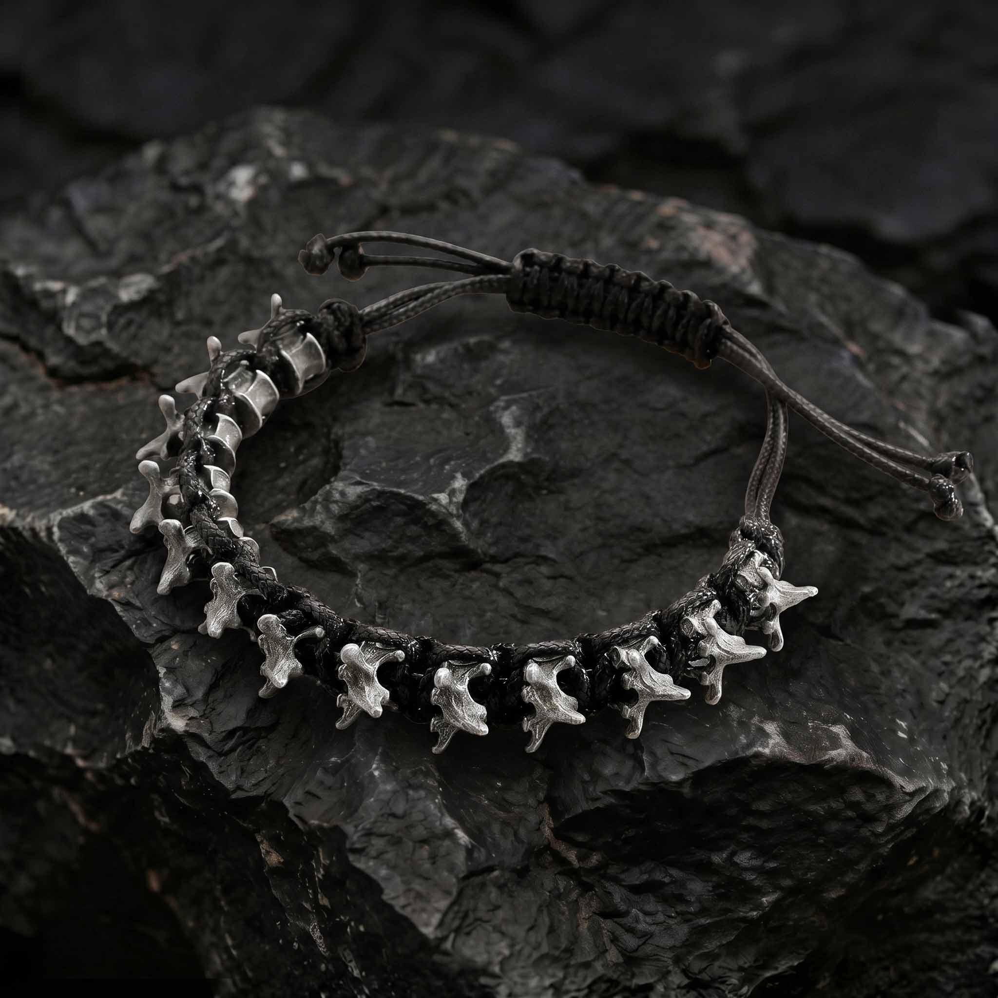 Alloy Dragon Bone Braided Bracelet