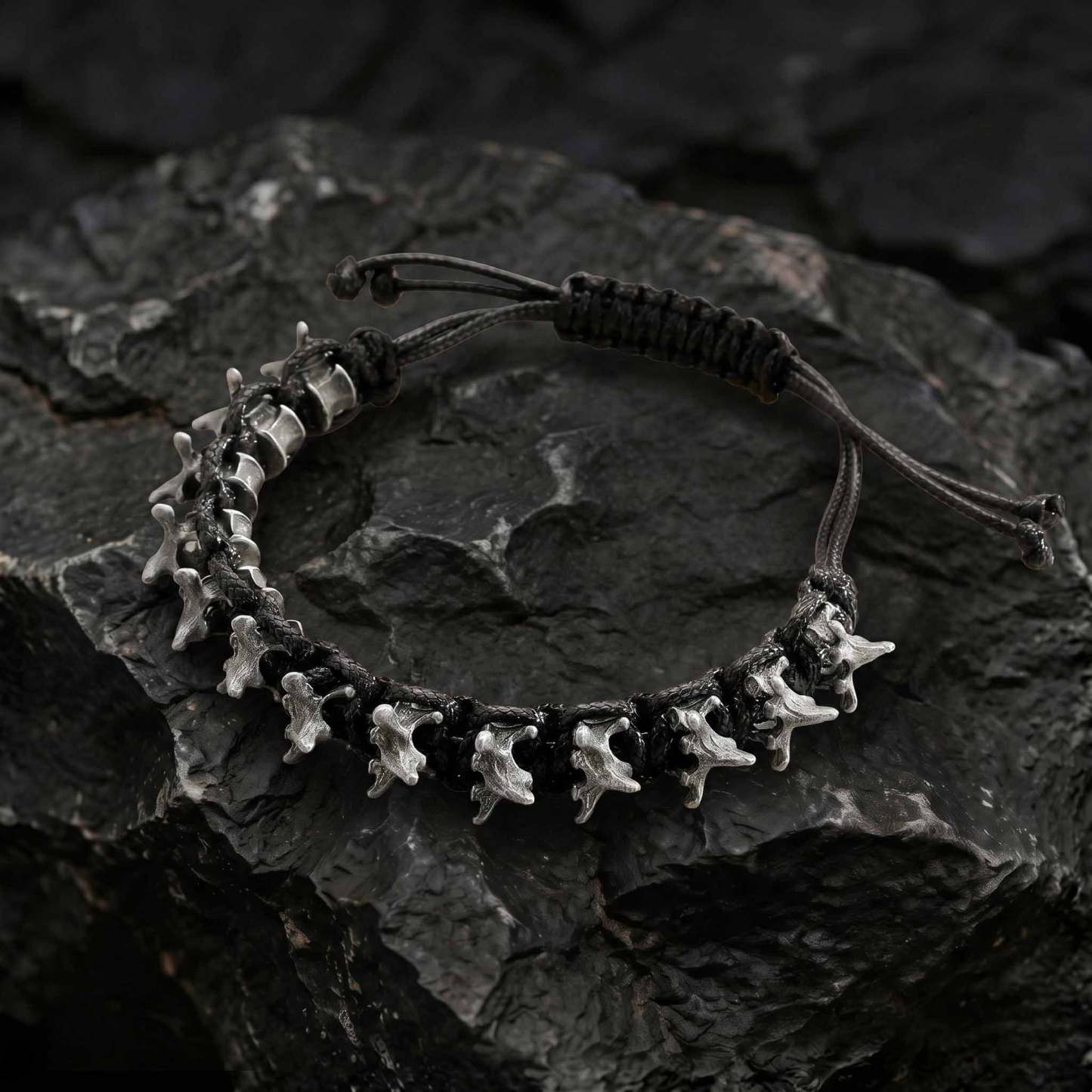 Alloy Dragon Bone Braided Bracelet