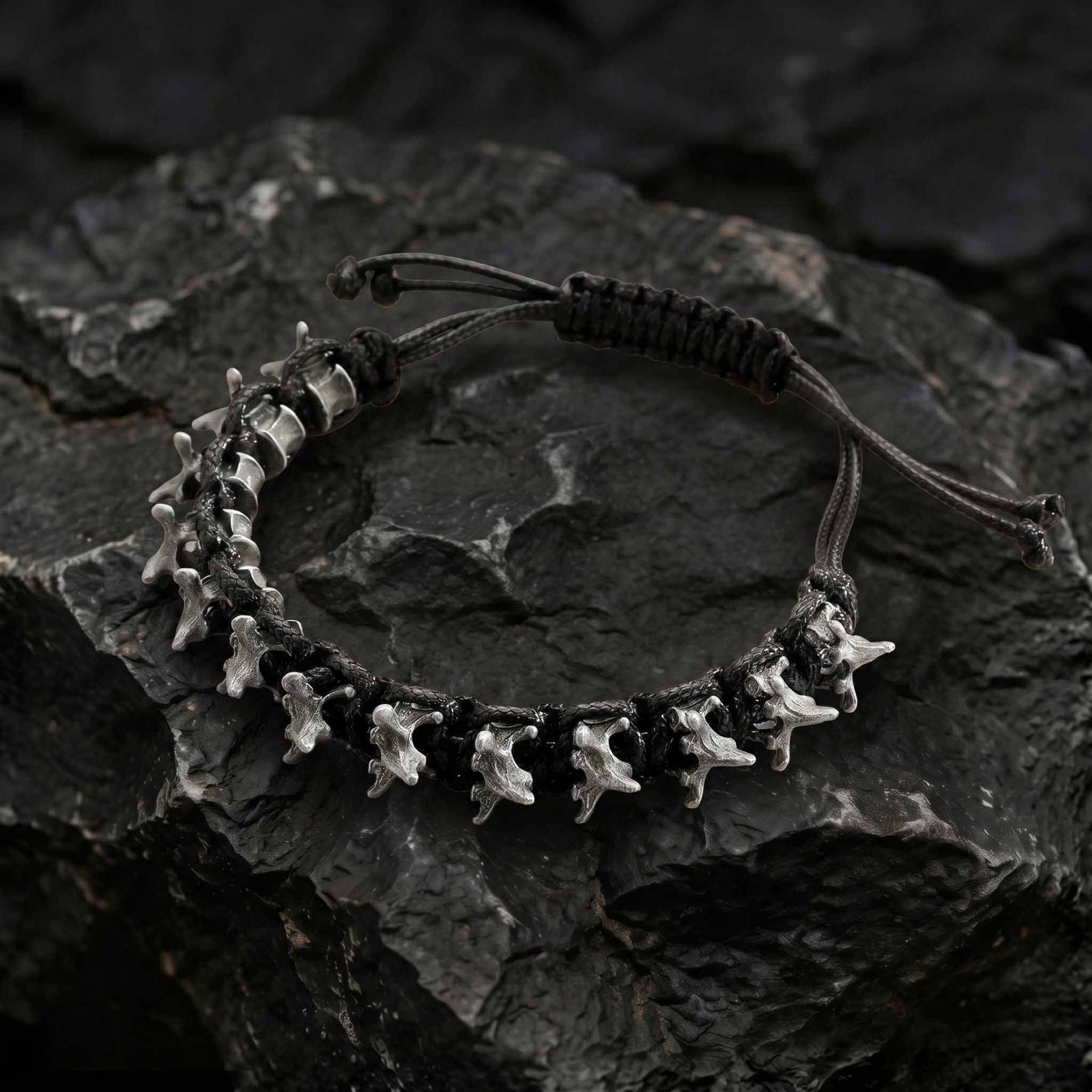 Alloy Dragon Bone Braided Bracelet