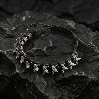 Alloy Dragon Bone Braided Bracelet