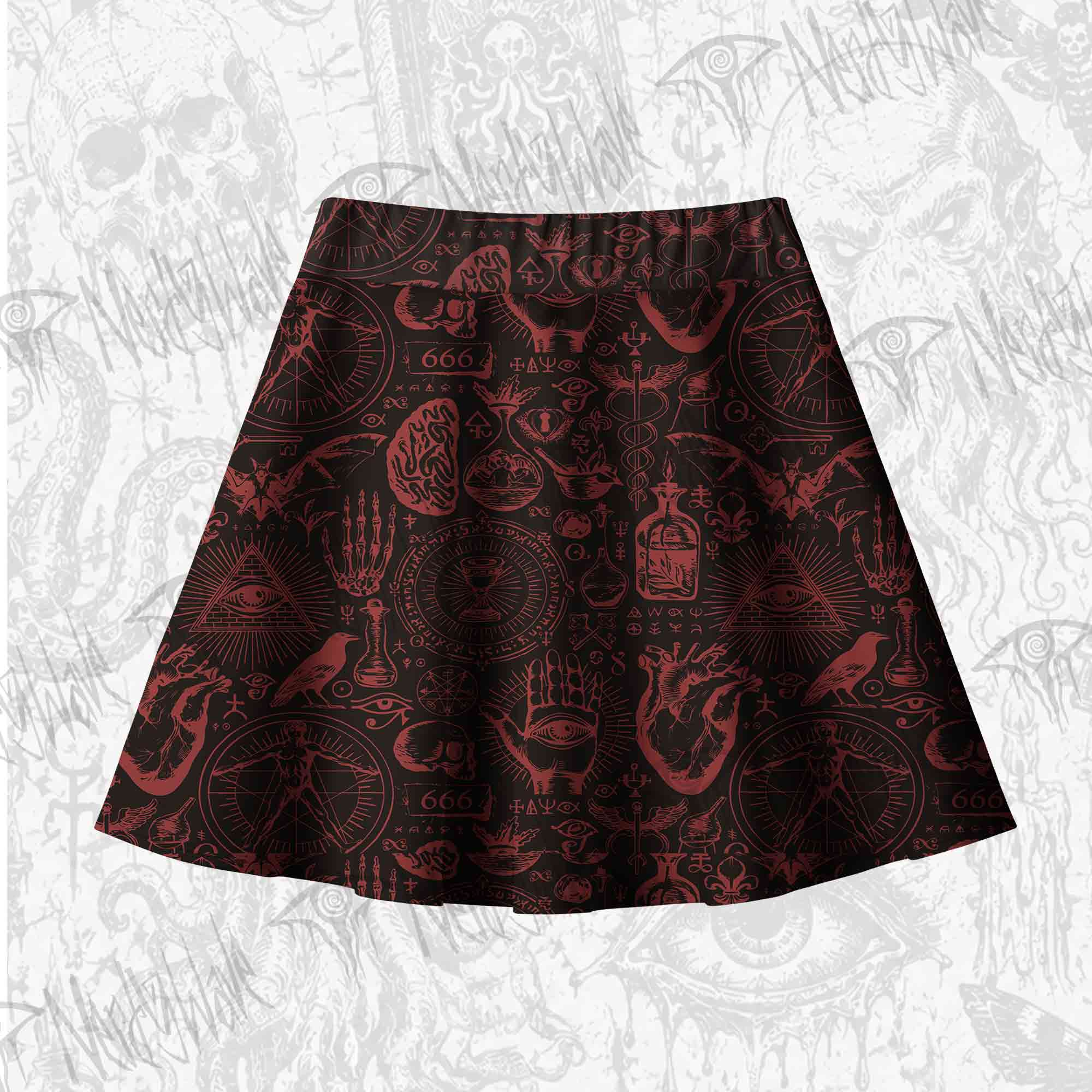 Occultism Skateboard Skirts