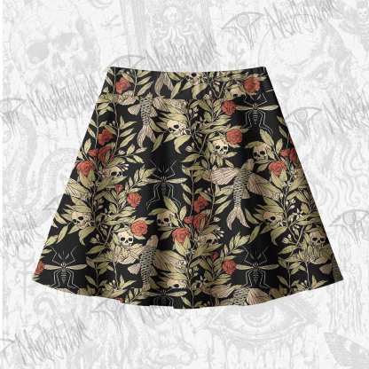 Skull and Flying Fish Skateboard Skirts