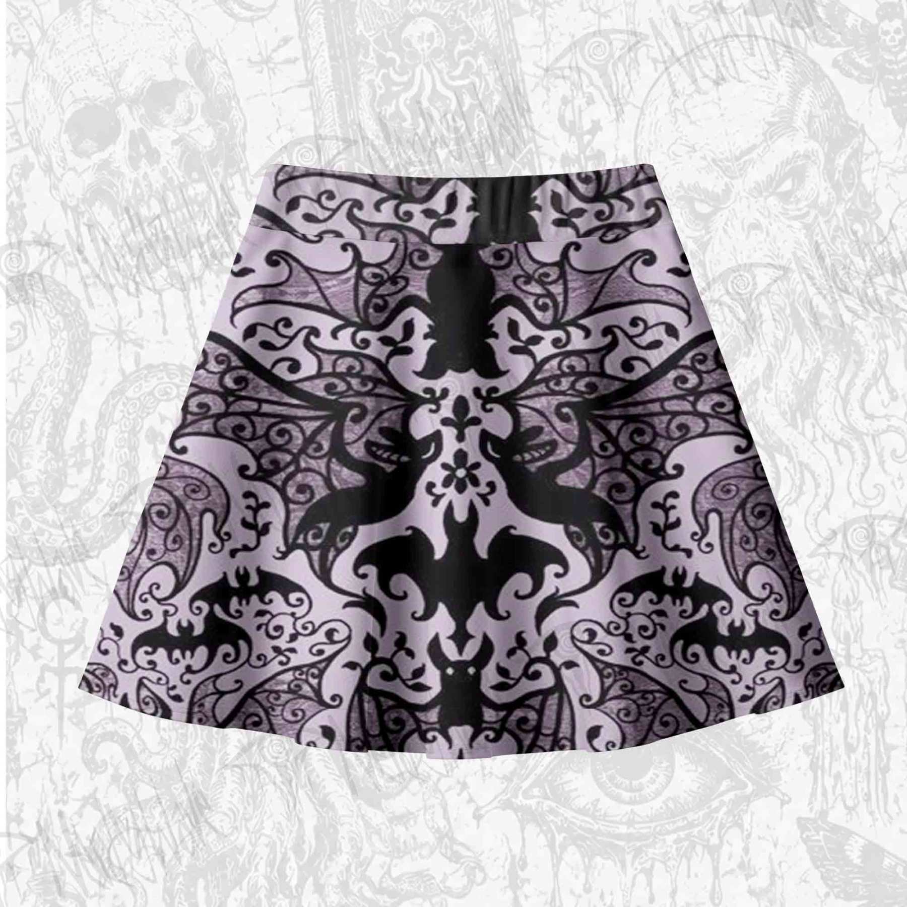 Gothic Bat Skateboard Skirts