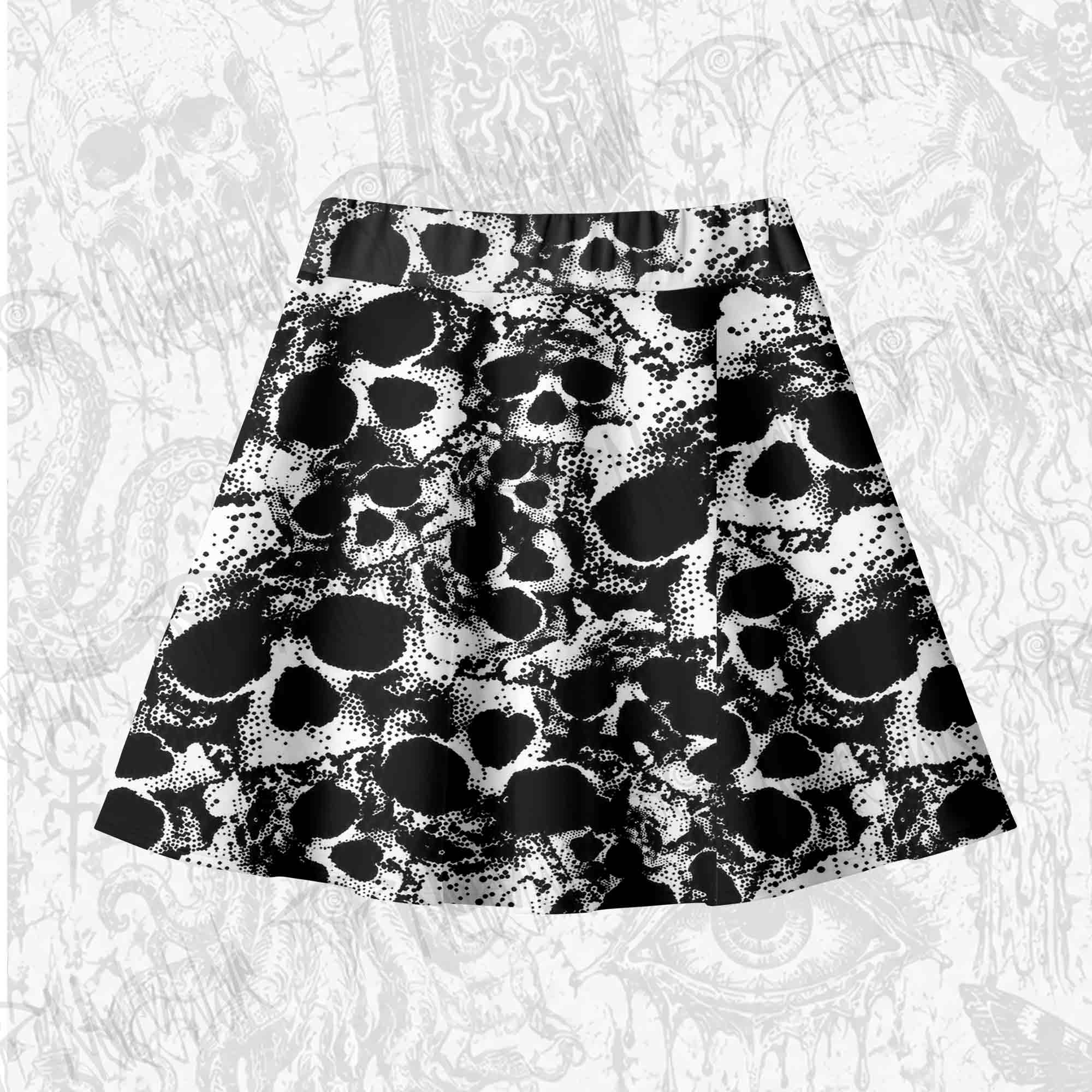 Horror Skull Skateboard Skirts