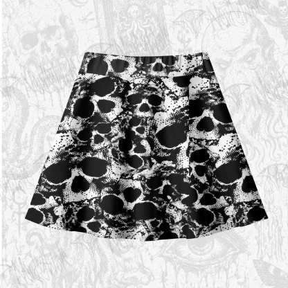 Horror Skull Skateboard Skirts