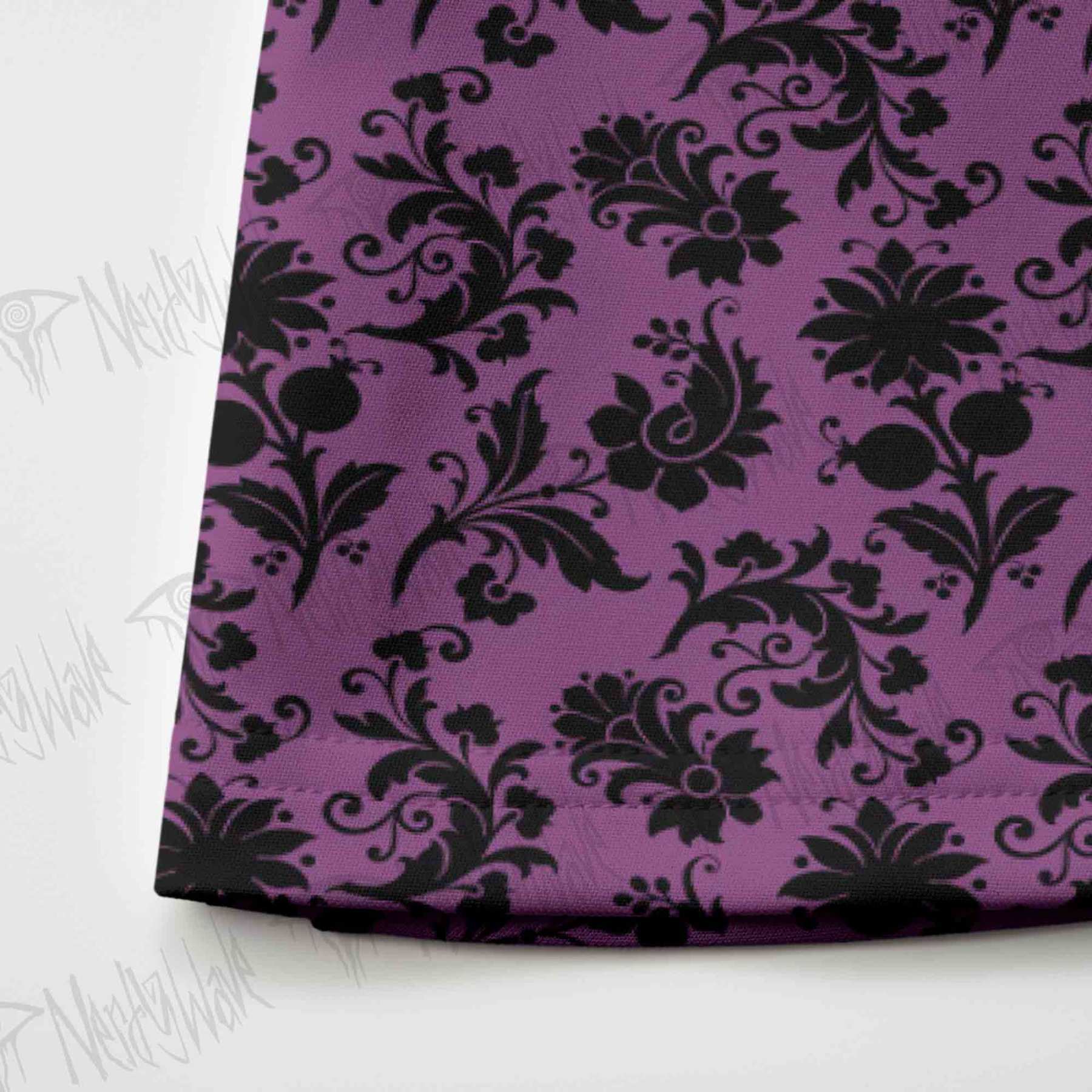 Black Floral Skateboard Skirts
