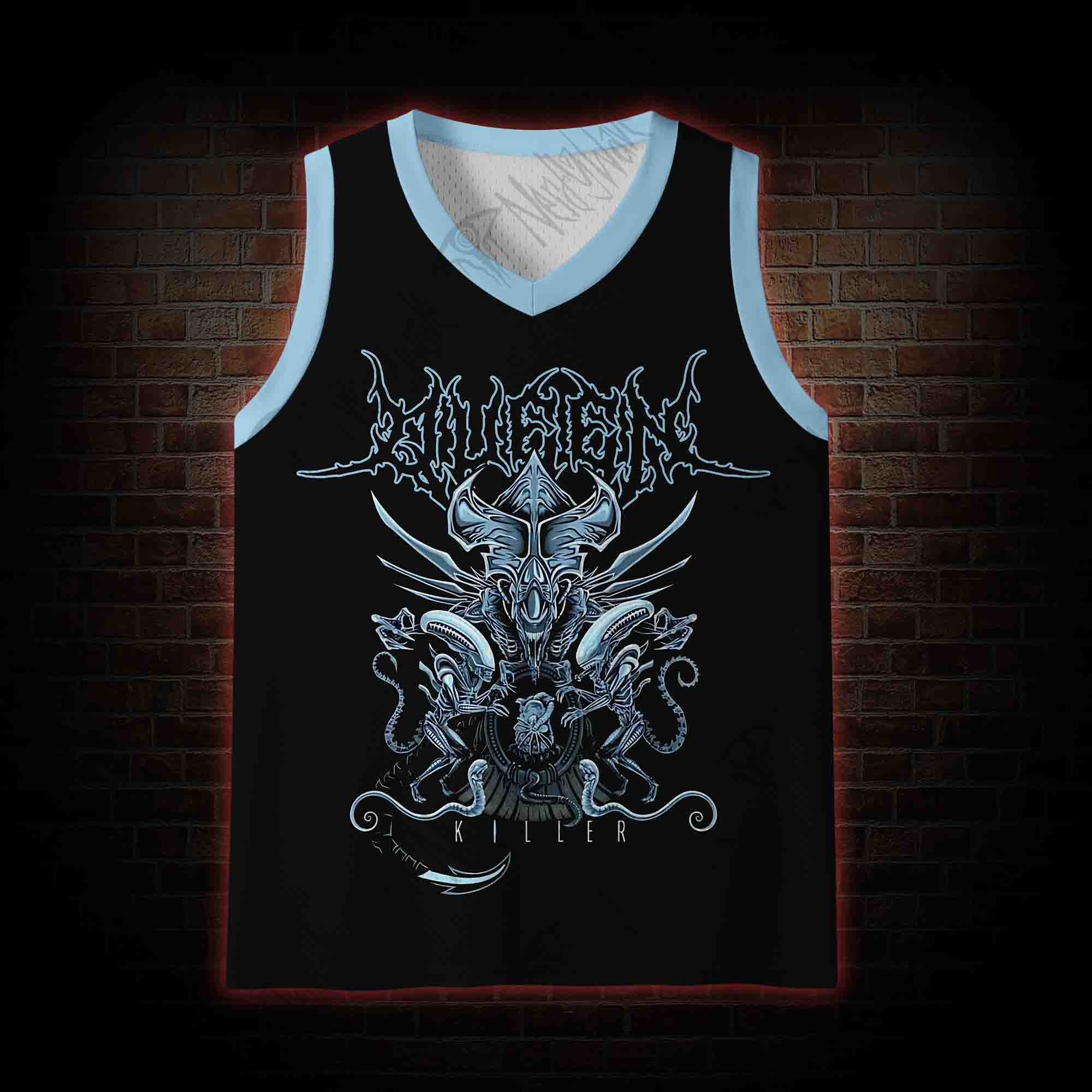 Queen & Alien Mesh Jersey Tank Top