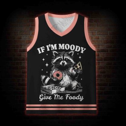 If I'm Moody Give Me Foody Mesh Jersey Tank Top